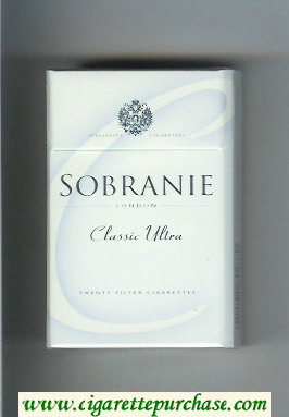 Sobranie London 'C' Classic Ultra cigarettes hard box