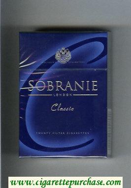 Sobranie London 'C' Classic cigarettes hard box