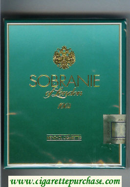Sobranie of London Menthol 100s cigarettes wide flat hard box