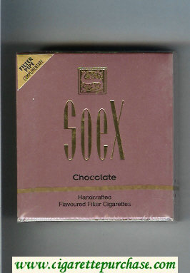 Soex Chocolate cigarettes wide flat hard box