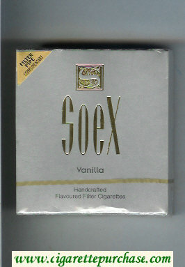Soex Vanilla cigarettes wide flat hard box