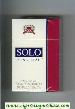 Solo cigarettes white and red hard box