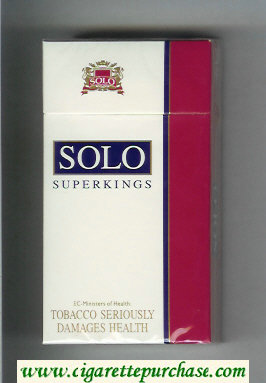 Solo 100s cigarettes white and red hard box