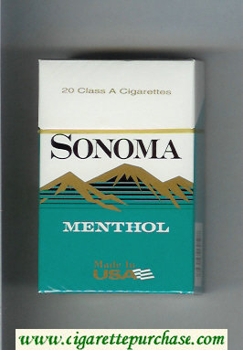 Sonoma Menthol cigarettes hard box