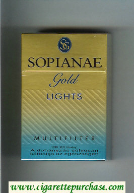 Sopianae Gold Lights Multifilter cigarettes hard box