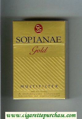 Sopianae Gold Multifilter cigarettes hard box