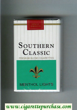 Southern Classic Menthol Lights cigarettes soft box