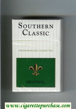 Southern Classic Menthol cigarettes hard box