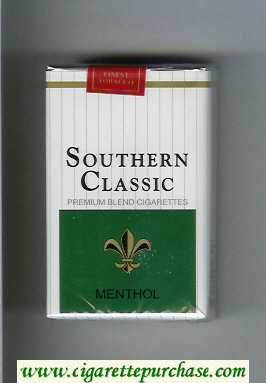 Southern Classic Menthol cigarettes soft box