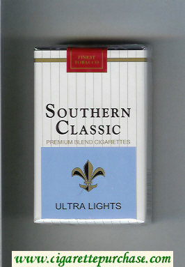 Southern Classic Ultra Lights cigarettes soft box