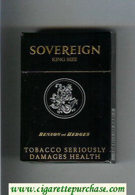 Sovereign Benson and Hedges cigarettes black hard box