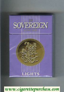 Sovereign Lights cigarettes blue hard box