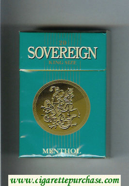 Sovereign Menthol cigarettes green hard box