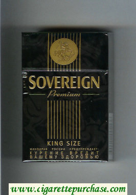 Sovereign Premium King Size cigarettes black hard box