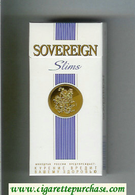 Sovereign Slims 100s cigarettes hard box