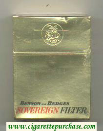 Sovereign Benson and Hedges cigarettes hard box