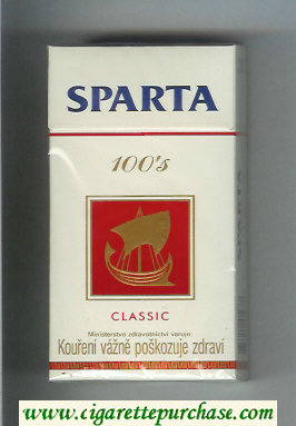 Sparta 100s Classic cigarettes hard box