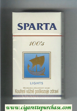 Sparta 100s Lights cigarettes hard box