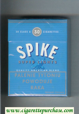 Spike Super Lights Quality American Blend cigarettes hard box