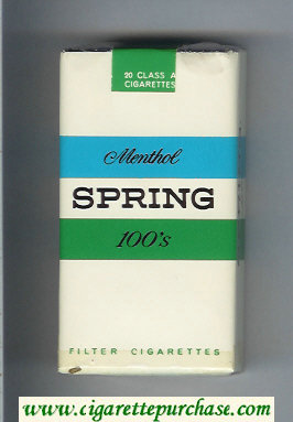 Spring Menthol 100s Cigarettes soft box