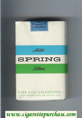 Spring Mild Filters Menthol Cigarettes soft box