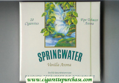 Springwater cigarettes wide flat hard box