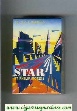 Star By Philip Morris Cigarettes hard box