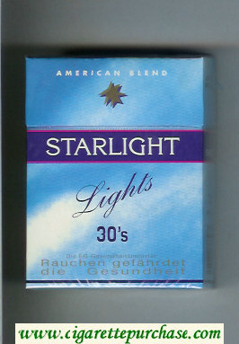 Starlight Lights American Blend 30 Cigarettes hard box