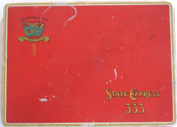 State Express 333 Three Threes 50 cigarettes wide flat hard box