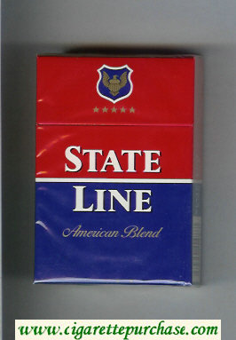 State Line American Blend cigarettes hard box