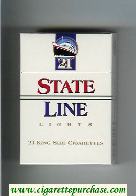 State Line 21 Lights cigarettes hard box