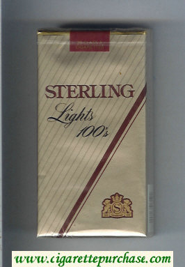 Sterling Lights 100s cigarettes soft box