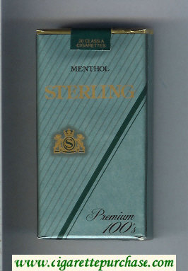 Sterling Premium Menthol 100s cigarettes soft box