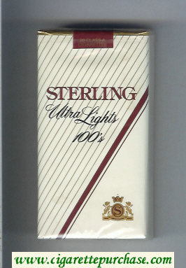 Sterling Ultra Lights 100s cigarettes soft box