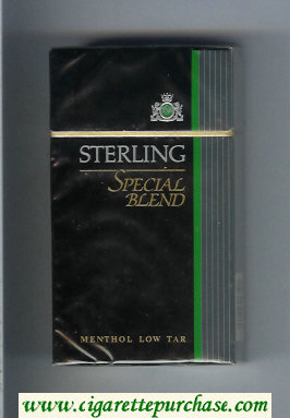 Sterling Special Blend Menthol 100s cigarettes hard box