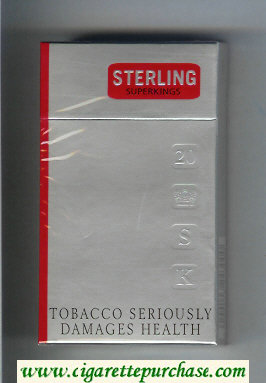 Sterling 100s cigarettes hard box