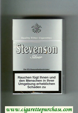 Stevenson Silver cigarettes hard box