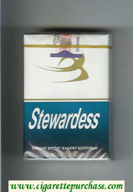 Stewardess cigarettes white and blue soft box