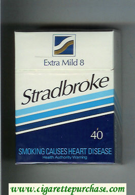 Stradbroke Extra Mild 8 40 cigarettes hard box