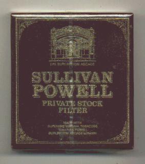 Sullivan Powell Private Stock Filter cigarettes wide flat hard box