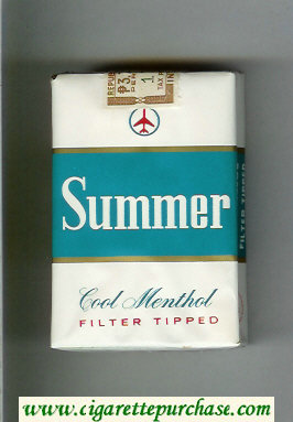 Summer Cool Menthol Filter Tipped Cigarettes soft box