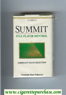 Summit Full Flavor Menthol Cigarettes soft box