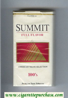 Summit Full Flavor 100s Cigarettes soft box