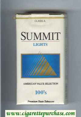 Summit Lights 100s Cigarettes soft box