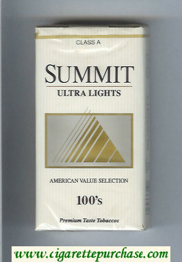 Summit Ultra Lights 100s Cigarettes soft box