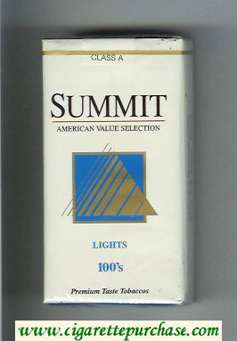 Summit Lights 100s Cigarettes soft box