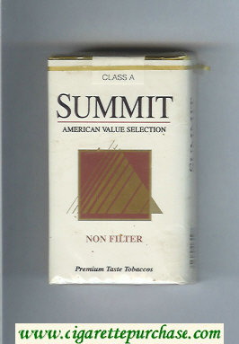 Summit Non Filter Cigarettes soft box