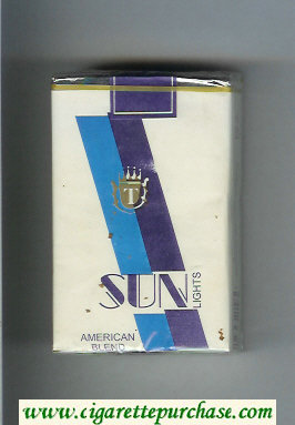 Sun American Blend Lights Cigarettes soft box