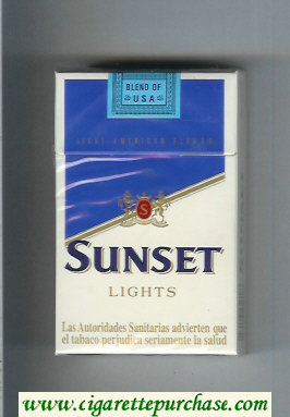 Sunset Lights Cigarettes hard box