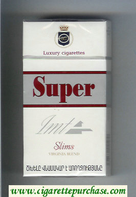 Super Slims Virginia Blend 100s Luxury Cigarettes hard box